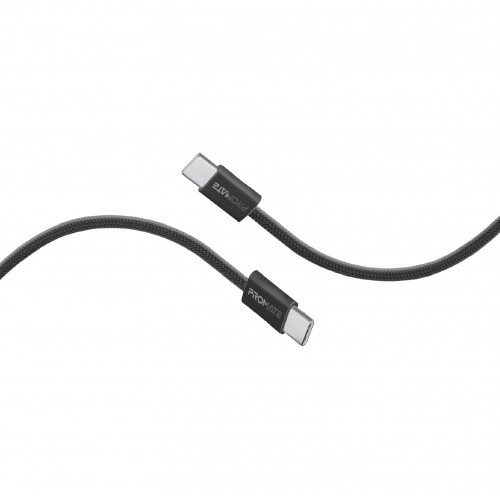 Кабель Promate USB Type-C - USB Type-C (M/M), 3 A, 60 W, 1.2 м, EcoLine-CC120 Black (ecoline-cc120.black)