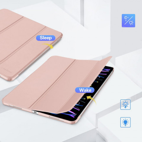 Чохол-книжка BeCover Tri Fold Hard для Apple iPad Air 13" M2 2024 Pink (711724)