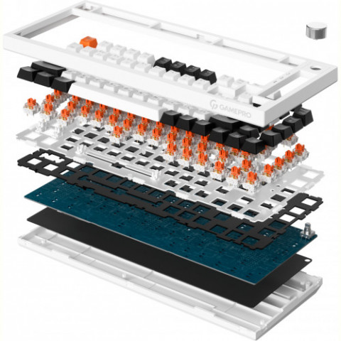 Клавіатура бездротова GamePro Asgard Valhalla MK160W Pro White
