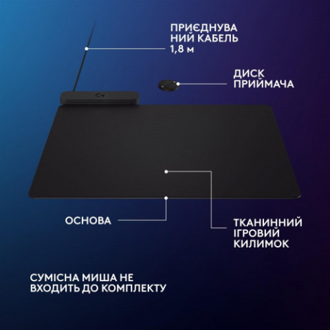 Ігрова поверхня Logitech G PowerPlay 2 Black (947-000003)
