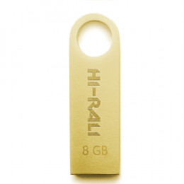 Флеш-накопичувач USB 8GB Hi-Rali Shuttle Series Gold (HI-8GBSHGD)