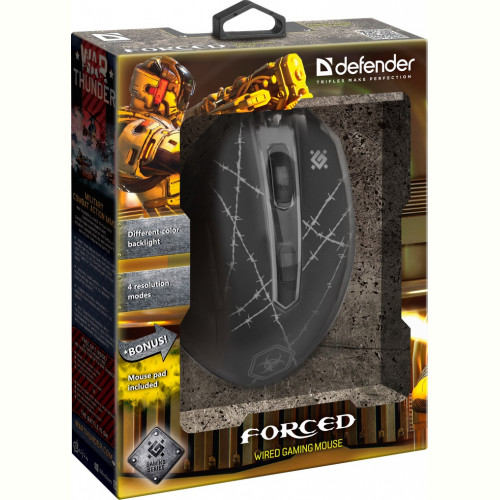 Мишка Defender Forced GM-020L (52020) Black USB