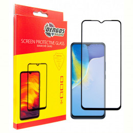 Захисне скло Dengos для Vivo Y15s Black Full Glue (TGFG-208)