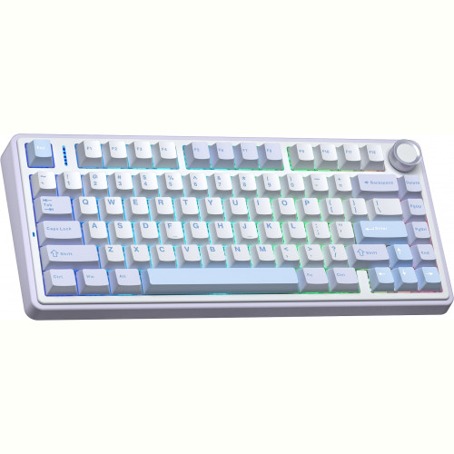 Клавіатура бездротова Aula F75 Gasket Greywood V3 Blue (6948391208633)