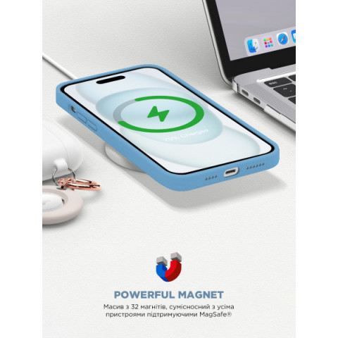 Чохол ArmorStandart ICON2 MagSafe для Apple iPhone 15 Light Blue (ARM77012)