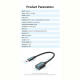 Кабель Vention USB 3.1 Type-C - OTG USB3.0 AF, 0.15 m, Black (CCVBB)