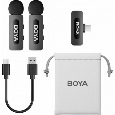 Бездротовий петличний мікрофон BOYA BY-V20 Type-C Black Купити в Україні