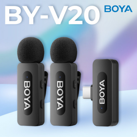 Бездротовий петличний мікрофон BOYA BY-V20 Type-C Black Купити в Україні