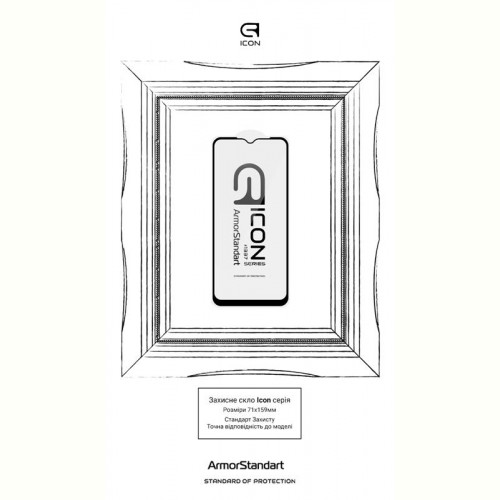 Захисне скло Armorstandart Icon для Samsung Galaxy A03 SM-A035 Black (ARM60631)