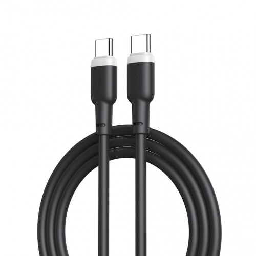 Кабель XO NBQ208B USB Type-C - USB Type-C (M/M), 1 м, Black (NBQ208B-TC-1-BK)