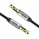 Аудіо-кабель Baseus (CAM30-BS1) Yiven M30 3.5мм-M/3.5 мм-M, 1м, Silver/Black