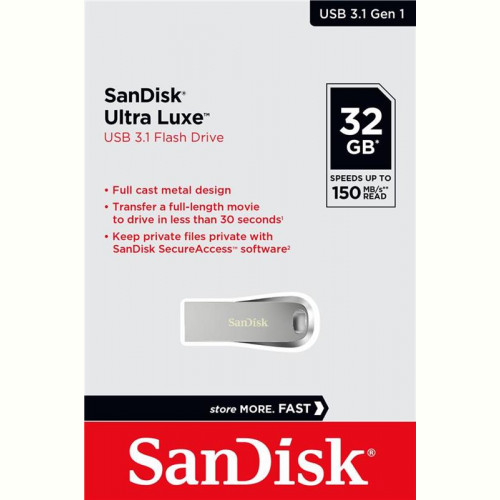 Флеш-накопичувач USB3.1 32GB SanDisk Ultra Luxe (SDCZ74-032G-G46)