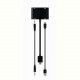Адаптер Cablexpert HDMI - HDMI/VGA+Аудіо 3.5 мм, M/F, 0.15 м, чорний (A-HDMIM-HDMIFVGAF-01) коробка