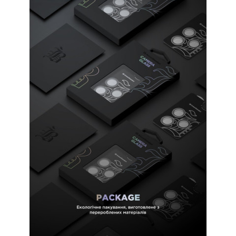 Захисне скло для камери ArmorStandart Supreme Black Icon для iPhone 14 Pro/14 Pro Max Clear (ARM76601)