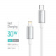 Кабель ColorWay USB Type-C - Lightning (M/M), zinc alloy braided, 3А, 2 м, White (CW-CBPDCL099-WT)