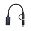 Адаптер XoKo USB 3.0 - microUSB/USB Type-C Black (AC-150-BK)