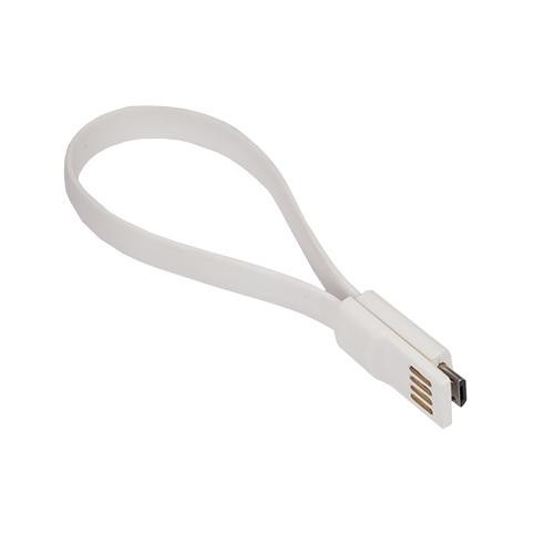 Кабель Sumdex USB - microUSB B 2.0 з магнітом, 21см (DCU-1022WT/OEM)