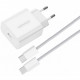 Мережевий зарядний пристрій Essager Vanjane 20W USB-C White (EFJB02-JSTT2-T) + кабель USB Type-C