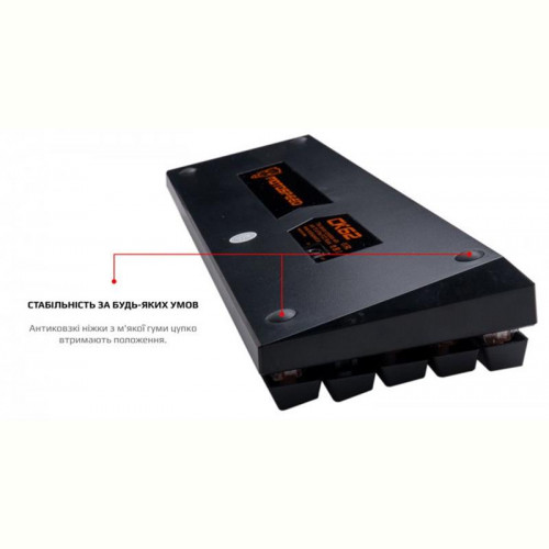 Клавіатура бездротова Motospeed CK62 Outemu Blue Ukr (mtck62bmb) Black USB/Bluetooth