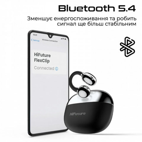 Bluetooth-гарнітура HiFuture Flexclip Black