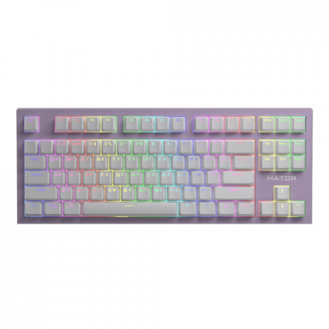 Клавіатура бездротова Hator Skyfall TKL Pro Wireless Lilac (HTK-669)