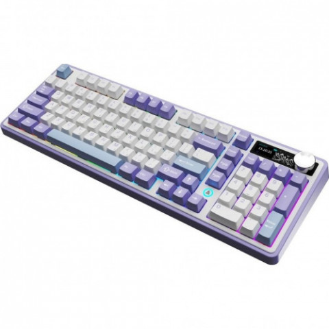 Клавіатура бездротова Ajazz AK980 Clear Sky Switch Purple (AK980-CS-PWB)