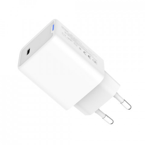 Мережевий зарядний пристрій ColorWay GaN Mini 45W PD Port PPS USB-C White (CW-CHS057PD-WT)
