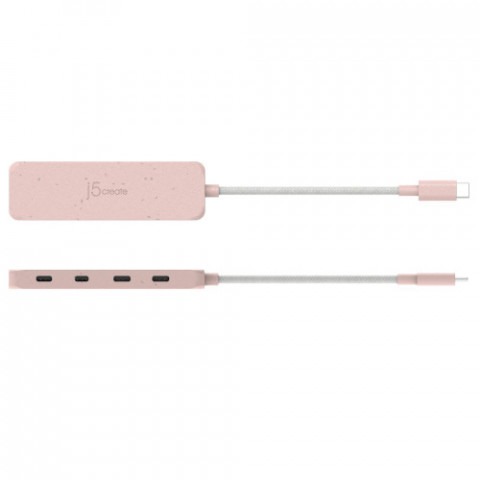 USB-хаб J5create 4 USB-C Red (JCH345ER-N)