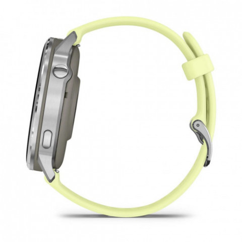 Смарт-годинник Garmin Venu 4 45mm Silver Bezel with Citron Silicone Band (010-03014-02)