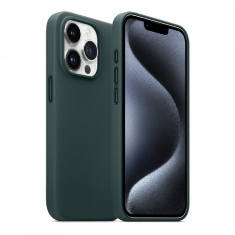 Чохол ArmorStandart FAKE Leather Case для Apple iPhone 15 Pro Sequoia Green (ARM76303)