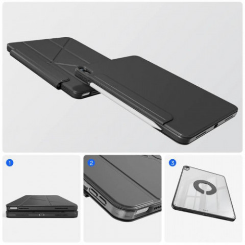 Чохол-книжка BeCover Ultra Slim Origami Flex для Apple iPad Air 11 M2/M3 (2024/2025) Black (712975)