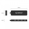 Концентратор USB2.0 Orico (CA913237) FL01-BK-BP Black 4хUSB3.0