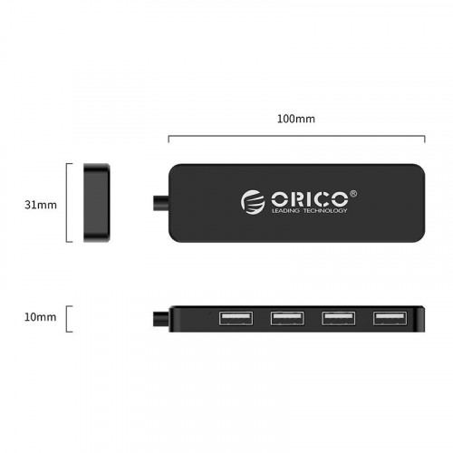 Концентратор USB2.0 Orico (CA913237) FL01-BK-BP Black 4хUSB3.0