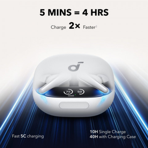 Bluetooth-гарнітура Anker SoundCore Liberty 4 Pro ANC White Matte (A3954G21)