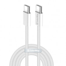 Кабель ColorWay USB Type-C + USB Type-C (M/M), 3.0 А, 1 м, Grey (CW-CBPDCC061-GR)