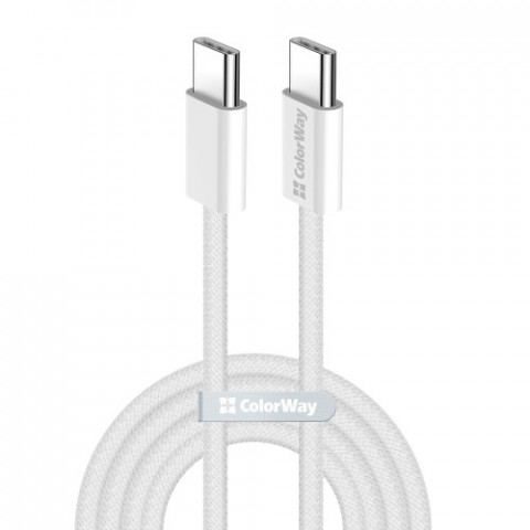 Кабель ColorWay USB Type-C + USB Type-C (M/M), 3.0 А, 1 м, Grey (CW-CBPDCC061-GR)