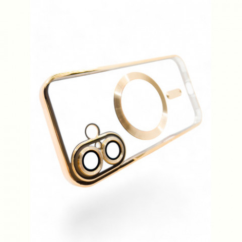 Чохол-накладка BeCover TPU Chrome Case MagSafe для Apple iPhone 16 Plus Gold (712076)