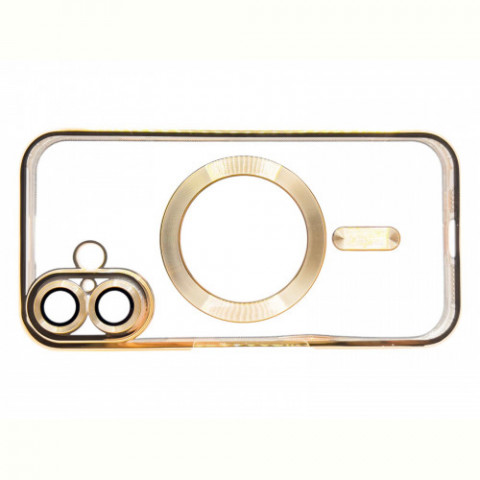 Чохол-накладка BeCover TPU Chrome Case MagSafe для Apple iPhone 16 Plus Gold (712076)