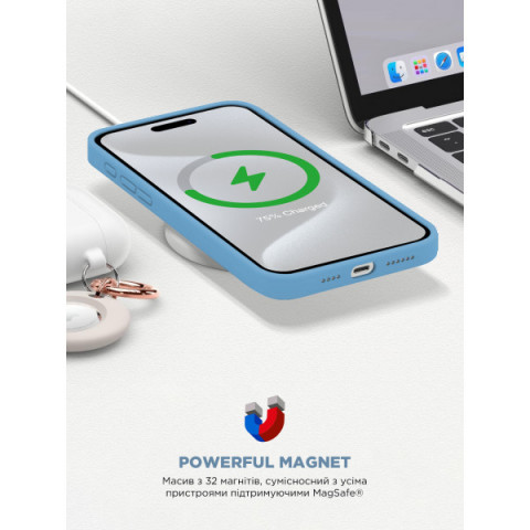Чохол ArmorStandart ICON2 MagSafe для Apple iPhone 15 Pro Max Light Blue (ARM77016)