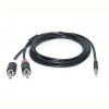 Аудіо-кабель REAL-EL Audio Pro (EL123500042) mini-jack 3.5мм(M)-2xRCA(M) 1,8м, чорний