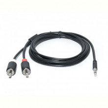 Аудіо-кабель REAL-EL Audio Pro (EL123500042) mini-jack 3.5мм(M)-2xRCA(M) 1,8м, чорний
