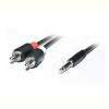 Аудіо-кабель REAL-EL Audio Pro (EL123500042) mini-jack 3.5мм(M)-2xRCA(M) 1,8м, чорний