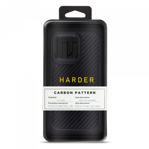 Чохол Harder Carbon Pattern для Apple iPhone 15 Pro Max Black (ARM76778)