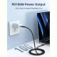 Кабель Cabletime USB Type-C - USB Type-C (M/M) PD 100W, 1 м, Black (CU03L)