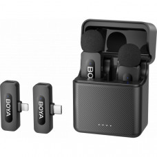 Бездротовий петличний мікрофон BOYA BY-V3 combo Type-C/Lightning Black