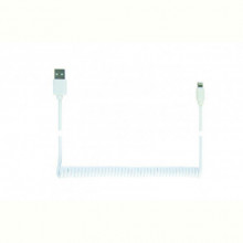 Кабель Cablexpert (CC-LMAM-1.5M-W) USB2.0 - Lightning, 1.5 м, cпіральний, білий