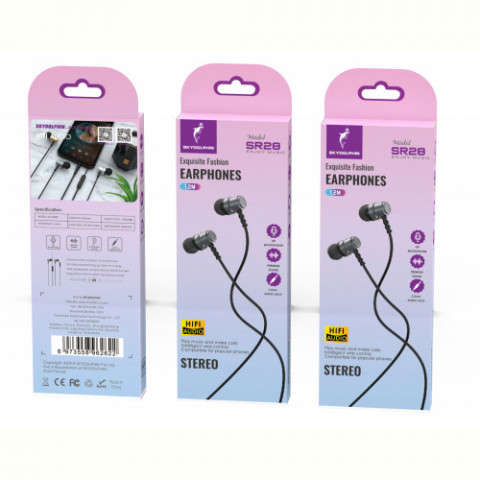 Гарнітура SkyDolphin SR28 Metal with mic Gray (HF-000471)