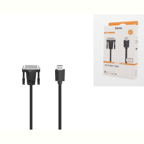 Кабель Hama HDMI - DVI, (M/M), 1.5 м, Black (00200715)