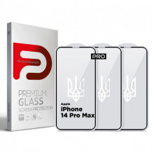 Набір захисних стекол ArmorStandart Pro 3D LE для Apple iPhone 14 Pro Max Black 3 шт (ARM77602)