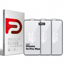 Набір захисних стекол ArmorStandart Pro 3D LE для Apple iPhone 14 Pro Max Black 3 шт (ARM77602)